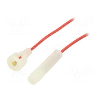 Fuse holder | cylindrical fuses | 6.3x32mm | Imax: 10A | Leads: cables