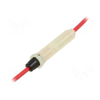 Fuse holder | cylindrical fuses | 6.3x32mm | Imax: 30A | Leads: cables