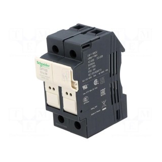 Fuse base | for DIN rail mounting | Poles: 2
