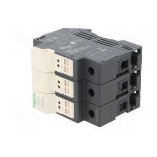 Fuse base | for DIN rail mounting | Poles: 3