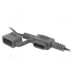 Fuse holder | 10.9mm | 20A | cables | Leads: lead x2 | IP67 | 58V | 16AWG