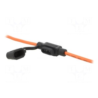Fuse acces: fuse holder | fuse: 11,1mm | 30A | on cable | Body: black