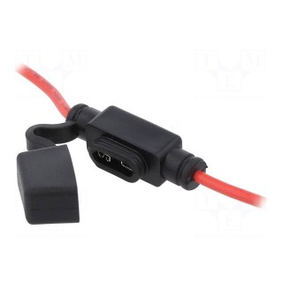 Fuse holder | 11mm | 15A | Leads: cables | -40÷85°C | 58V