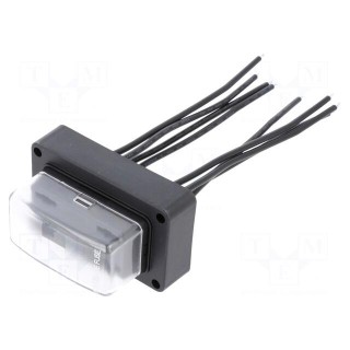 Fuse holder | 19mm | 20A | Leads: cables | Body: black | UL94V-0 | Mat: PBT