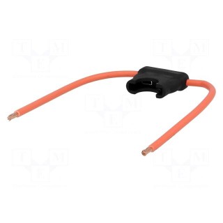 Fuse holder | 19mm | 30A | on cable | Leads: lead x2 | UL94V-0 | 32V