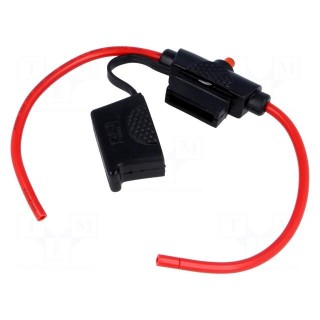 Fuse acces: fuse holder | fuse: 19mm | 30A | on cable | Leads: cables