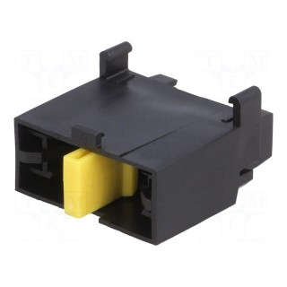 Fuse holder | 19mm | 32A | screw,push-in | ways: 1 | -40÷100°C | black
