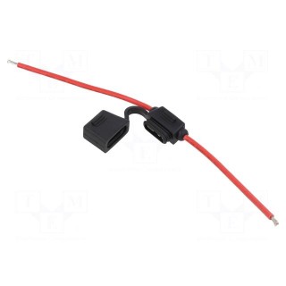 Fuse holder | 19mm | 20A | Leads: cables | -40÷85°C | 58V