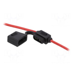 Fuse holder | 19mm | 20A | Leads: cables | -40÷85°C | 58V