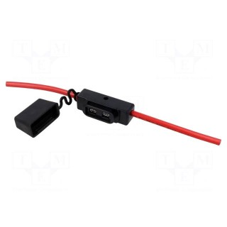 Fuse holder | 29.7mm | 80A | Leads: cables | -40÷85°C | 58V
