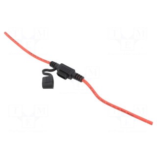 Fuse holder | 11mm | 30A | Leads: cables | -40÷85°C | 58V
