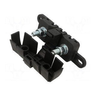 Fuse holder | 500A | M6 screw | Leads: solder lugs M6 | -40÷125°C