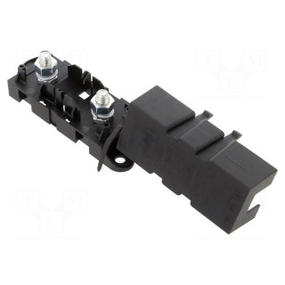 Fuse holder | 500A | M6 screw | Leads: solder lugs M6 | UL94V-2 | 32V