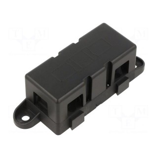 Fuse holder with cover | 500A | screw | Leads: M8 screws | 32V