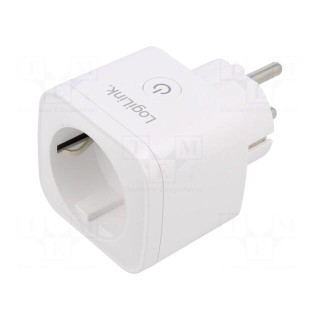 Plug socket strip: protective | Sockets: 1 | 230VAC | 16A | white | IP20
