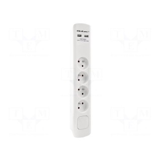 Plug socket strip: protective | Sockets: 4 | 230VAC | 16A | white