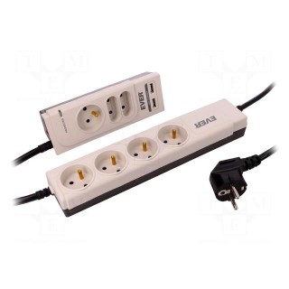 Plug socket strip: protective | Sockets: 7 | 250VAC | 10A | 918J