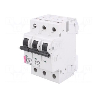 Circuit breaker | 400VAC | Inom: 16A | Poles: 3 | DIN | Charact: B | 10kA