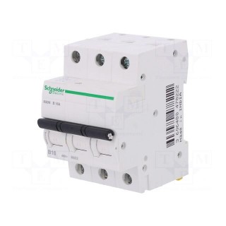 Circuit breaker | 400VAC | 16A | Poles: 3 | DIN | Charact: B