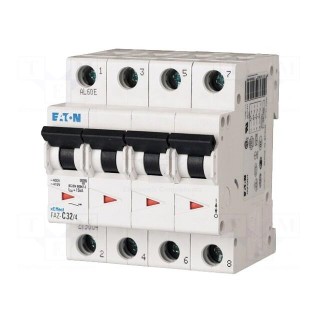 Circuit breaker | 230/400VAC | Inom: 16A | Poles: 3+N | DIN | Charact: B