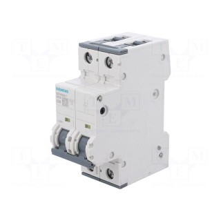 Circuit breaker | 230/400VAC | Inom: 20A | Poles: 2 | Charact: C | 10kA