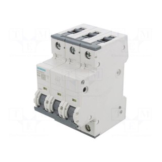 Circuit breaker | 230/400VAC | Inom: 20A | Poles: 3 | Charact: B | 6kA