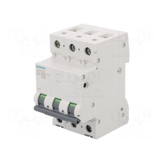 Circuit breaker | 230/400VAC | Inom: 20A | Poles: 3 | Charact: B | 10kA