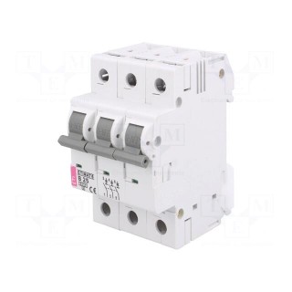 Circuit breaker | 400VAC | Inom: 25A | Poles: 3 | DIN | Charact: B | 6kA