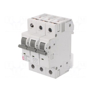 Circuit breaker | 230/400VAC | Inom: 2A | Poles: 3 | Charact: C | 6kA