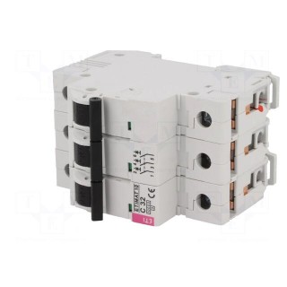 Circuit breaker | 230/400VAC | Inom: 32A | Poles: 3 | Charact: C | 10kA