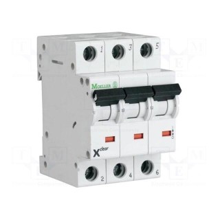 Circuit breaker | 230/400VAC | Inom: 4A | Poles: 3 | Charact: K | 15kA