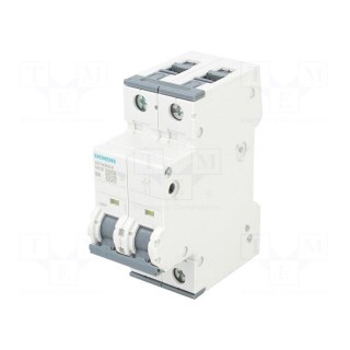 Circuit breaker | 230/400VAC | Inom: 6A | Poles: 2 | Charact: B | 10kA