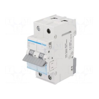 Circuit breaker | 400VAC | Inom: 6A | Poles: 2 | DIN | Charact: B | 6kA