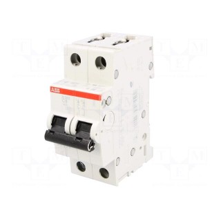 Circuit breaker | 400VAC | Inom: 6A | Poles: 2 | DIN | Charact: C | 6kA