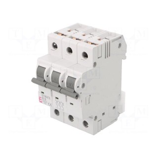 Circuit breaker | 230/400VAC | Inom: 6A | Poles: 3 | Charact: B | 6kA