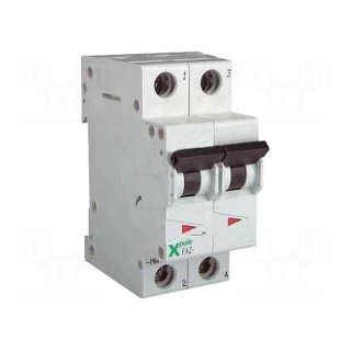 Circuit breaker | 250VDC | Inom: 4A | Poles: 2 | DIN | Charact: C | 10kA