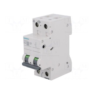 Circuit breaker | 400VAC | Inom: 10A | Poles: 2 | DIN | Charact: B | 6kA