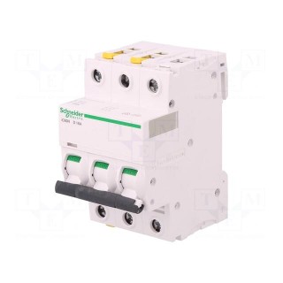 Circuit breaker | 400VAC | Inom: 16A | Poles: 3 | DIN | Charact: D | 10kA