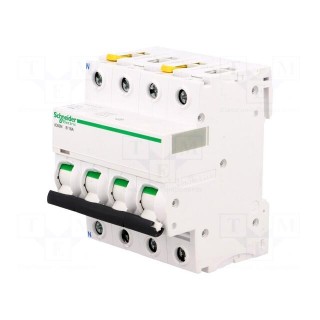 Circuit breaker | 400VAC | Inom: 16A | Poles: 3+N | DIN | Charact: B | 6kA