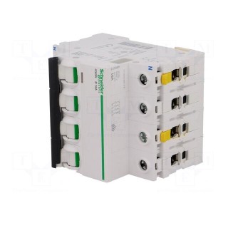 Circuit breaker | 400VAC | Inom: 16A | Poles: 3+N | DIN | Charact: B | 6kA