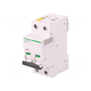 Circuit breaker | 400VAC | Inom: 1A | Poles: 2 | for DIN rail mounting