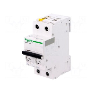 Circuit breaker | 400VAC | Inom: 2A | Poles: 2 | for DIN rail mounting