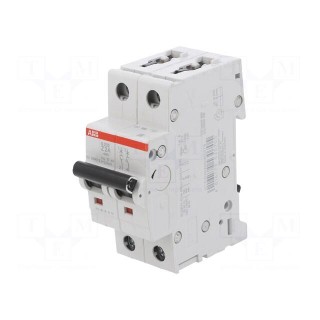 Circuit breaker | 400VAC | Inom: 2A | Poles: 2 | for DIN rail mounting