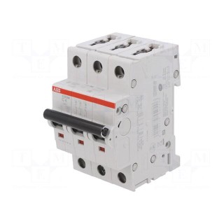 Circuit breaker | 400VAC | Inom: 4A | Poles: 3 | for DIN rail mounting