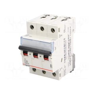 Circuit breaker | 400VAC | Inom: 50A | Poles: 3 | DIN | Charact: C | 6kA