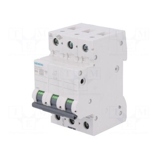 Circuit breaker | 400VAC | Inom: 63A | Poles: 3 | Charact: B | 6kA | IP20