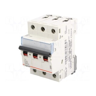 Circuit breaker | 400VAC | Inom: 63A | Poles: 3 | DIN | Charact: C | 6kA