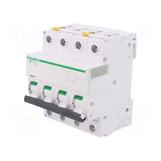 Circuit breaker | 400VAC | Inom: 63A | Poles: 3+N | Charact: C | 6kA | IP20