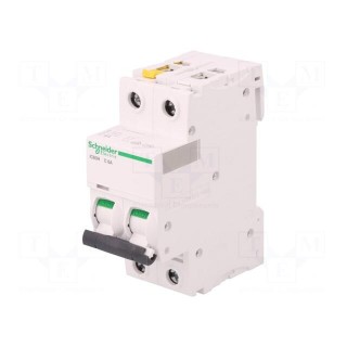 Circuit breaker | 400VAC | Inom: 6A | Poles: 2 | DIN | Charact: C | 10kA