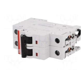 Circuit breaker | 400VAC | Inom: 6A | Poles: 2 | DIN | Charact: C | 10kA